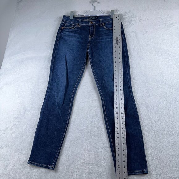 Lucky Brand Skinny Jeans Womens Size 6/28 Handcrafted Mid Rise Dark Wash Blue - Picture 12 of 13